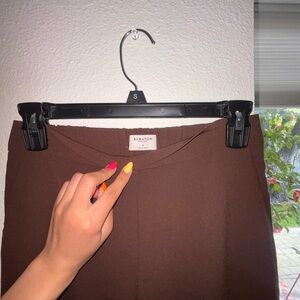 Babaton Brown Cropped Dress Pants